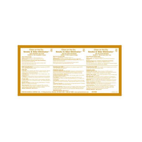 Spartan® Smoke & Odor Eliminator Label (9786)