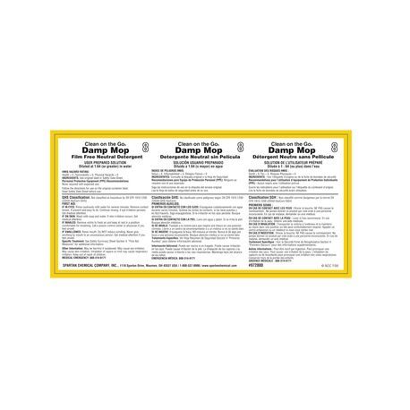 Spartan® COTG® Damp Mop Label (9728)