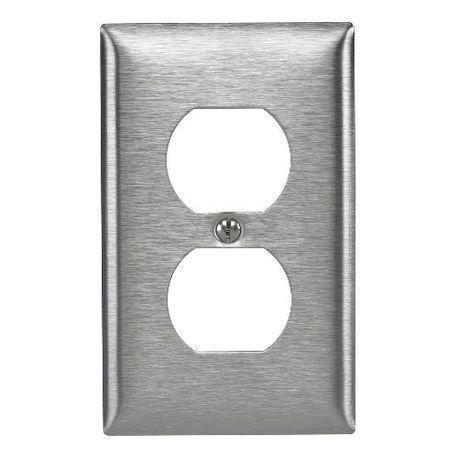 PREMISE WIRING SS8L Standard Wallplate, 1 Gang, 4.5 in H x 2.87 in W, 430 Stainless Steel, Metallic