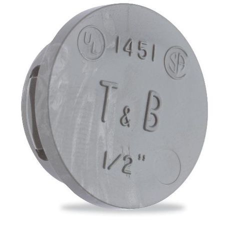 T&B® 1452 Locking Non-Metallic Knockout Plug, 3/4 in For Use With: IMC/Rigid Conduit, Thermoplastic