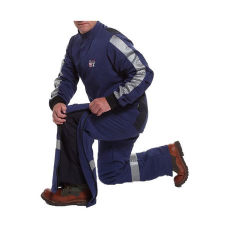 ArcGuard® ARC40B-SMR Performance Arc Flash Bib, S, Navy, GORE® PYRAD® Fabric, 32 in L Inseam