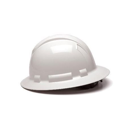 Ridgeline® HP54110 Full Brim Standard Hard Hat, High Density Polyethylene, 4-Point Suspension, ANSI Electrical Class Rating: Class C/E/G, ANSI Impact Rating: Type 1, Ratchet Adjustment