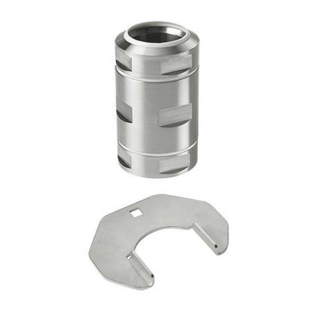 Hoffman SYSPEND™ SFCSS VM9 Fixed Coupling, 3.46 in Dia x 6.09 in L, For Use With SYSPEND™ HMI Sanitary Enclosure, 304 Stainless Steel