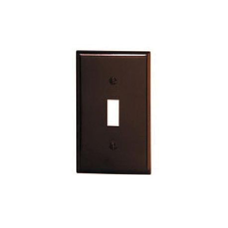 Leviton® 85001 Standard Wallplate, 1 Gang, 4-1/2 in H x 2-3/4 in W, Thermoset, Brown