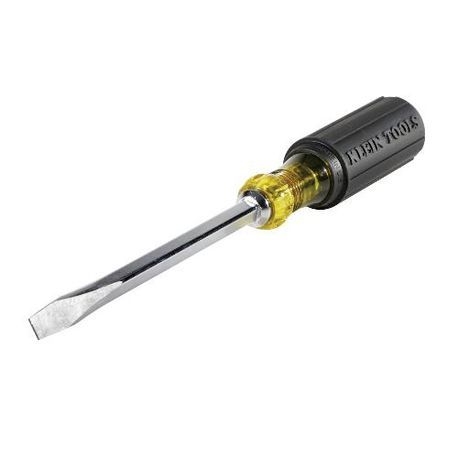 Klein® 600-6 Heavy Duty Screwdriver, Keystone/Slotted Point, 5/16 in Point, 10-15/16 in OAL, Plastic Handle, Nickel Chrome Plated