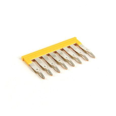 Rockwell Automation Plug-In Center Jumper, 5 mm Center to Center, 8 Pole, Yellow ,