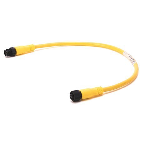 Rockwell Automation 889D-F5ACDM-0M6 DC Micro Style Standard Patch Cord, M12 Connector, 5-Pin Straight Female x 5-Pin Straight Male Connector, 1.968 ft Cable Length