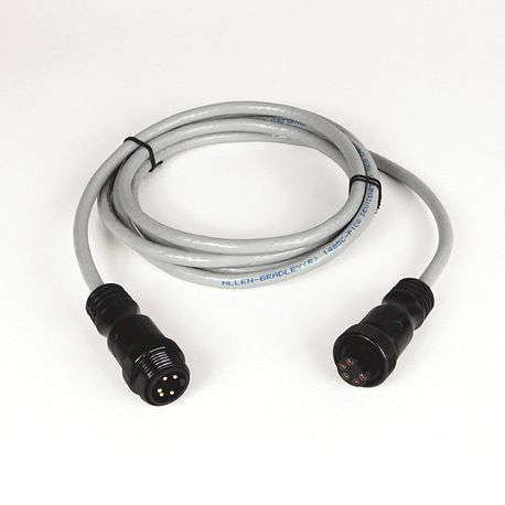 Rockwell Automation DeviceNet™ 1485G-P2N5-M5 Mini-Style Standard Thin Media Patch Cord, 5-Pin Straight Female x 5-Pin Straight Male Connector, 6.56 ft Cable Length
