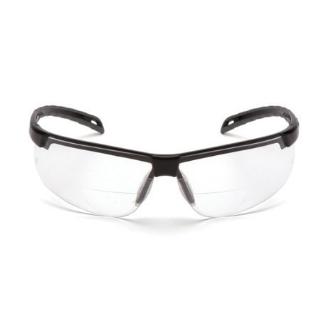 Pyramex® Ever-Lite® SB8610R25 Reader Eyewear, +2.5 Diopter, Clear Lens, Black Frame, Polycarbonate Frame, Polycarbonate Lens, 99.9 % UV Protection, Specifications Met: ANSI Specified