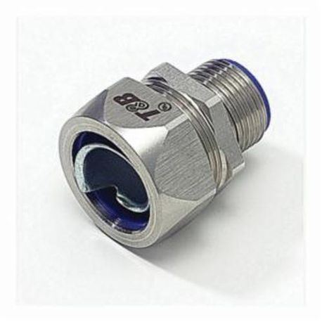 T&B® Industrial Fitting 5334SST Liquidtight Conduit Connector, 1 in Trade, Straight, Stainless Steel