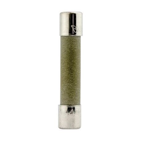 Bussmann MDA-3/4-R Small Dimension Time Delay Fuse With Nickel Plated Brass End Caps, 3/4 A, 250 VAC, 35 A, 10 kA Interrupt, Cylindrical Body