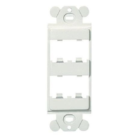 Panduit® Mini-Com® CFG4BL Flat Module Frame, 1 Gangs, 4 Ports, ABS, For Use With Mini-Com® Modules, Black