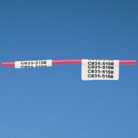 Panduit® N050X075CBC P1™ Die-Cut Non-Laminated Blank Component Label, 3/4 in L x 1/2 in W, White Legend/Background, Vinyl