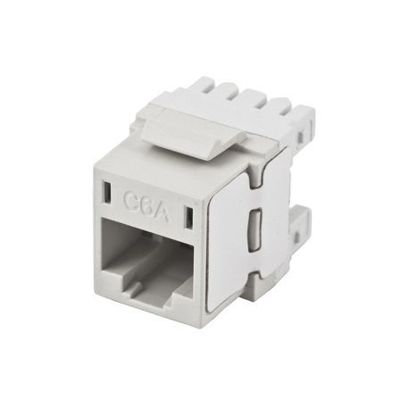 PREMISE WIRING NEXTSPEED® HJ6AW25 Ascent Cat 6A Universal Keystone Jack, 1 Ports, Thermoplastic, White