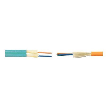 SUPERIOR ESSEX® TeraGain® B40026G01 OFNP Quad Interconnect Simplex Duplex Fiber Optic Cable, 2 Fibers, 900 um Core, Multi-Mode Conductor
