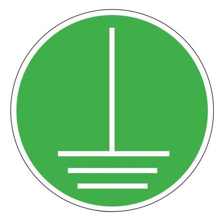 PREMISE WIRING HGBGNDLBL Non-Metallic Ground Symbol Label, White Legend/Background, 25 per Pack Labels