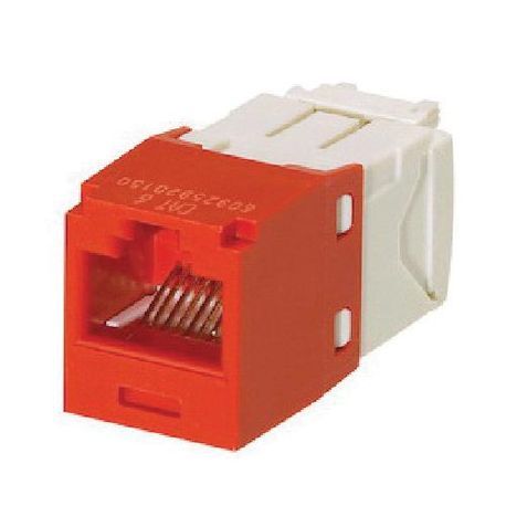 Panduit® CJ688TGRD TX6™ PLUS 8-Position 8-Wire RJ45 Universal TG Style UTP Jack Module, Cat 6/Mini-Com® Module, 1 Ports