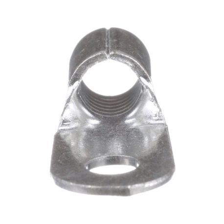 Panduit® Pan-Term® P6-10R-E Large Wire Non-Insulated Ring Terminal, 6 AWG Conductor, 1.21 in L, Brazed Seam/Serrated Barrel, Copper