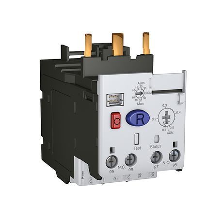 Allen-Bradley 193-1EFFD IEC Overload Relay, Electronic, Selectable Trip Class 10 20 15 30, Selectable Manual or Auto Manual Reset, 11 55 A, 1 Normally Open Contact and 1 Normally Closed Contact, Mounts to 100 C30 to 100 C55 Contactor