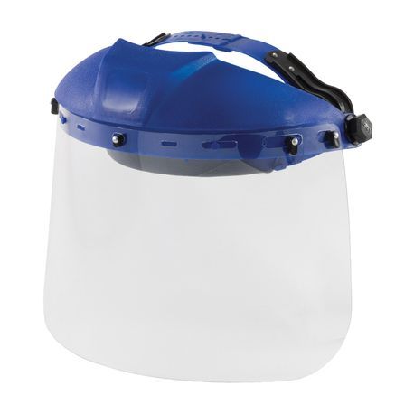 Bouton® 251-01-5211 Flat Universal Fit Safety Visor, Clear, Polyethylene Terephthalate Glycol, 8 in Visor Height, 15-1/2 in Visor Width, 0.04 in Visor Thickness, For Use With: Headgear and Hard Hats, Specifications Met: ANSI Z87.1