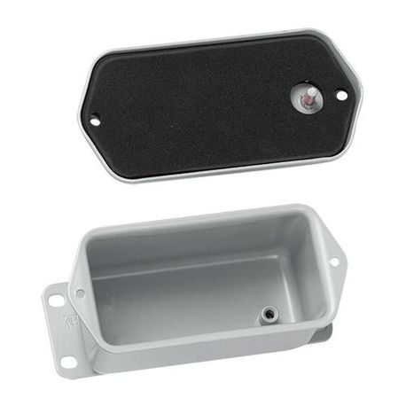 nVent HOFFMAN A402DSC A51DR Contoured Junction Box, 4 in H x 2 in W x 2 in D, Flat Screw Cover, NEMA 4, Steel