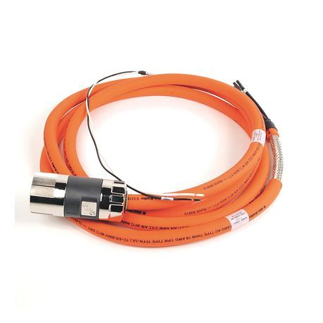 Rockwell Automation SpeedTEC Cable, Motor Power With Brake Wires, SpeedTec DIN Connector, Drive-end, Flying-lead, 10 AWG, Standard (Non-Flex), 3 Meters