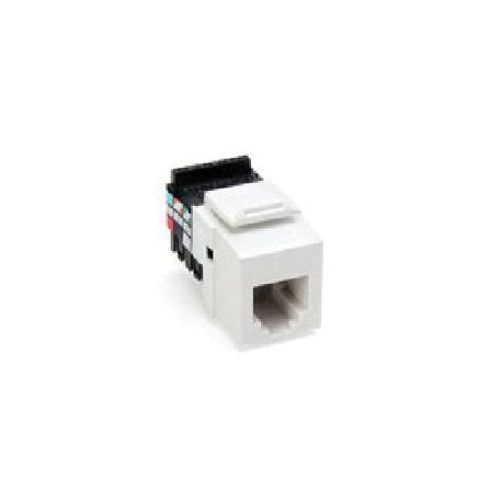 QuickPort® 41106-RW6 6-Conductor 6-Position Snap-In Connector, USOC/Voice Module, Flush Mounting, 1 Ports, Plastic