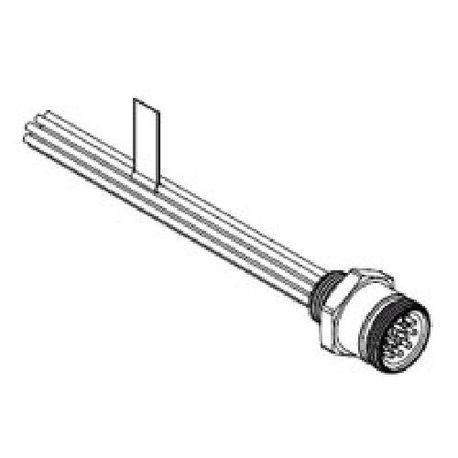 Brad® Mini-Change® 130015 10-Pole Male Single Ended Size C Receptacle, 600 VAC/VDC, 7 A