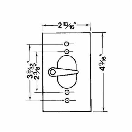 Red Dot® CCT Weatherproof Receptacle Cover, 4-9/16 in L x 2-13/16 in W, Aluminum