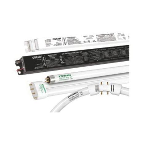 Sylvania 51485 High Efficiency Electronic Ballast, T5HO Lamp, 54 W Lamp, 347 to 480 VAC, Programmed/Rapid Start