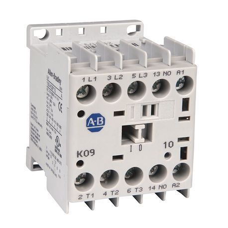 Allen-Bradley 100-K12ZY10 Miniature Contactor, 12 A, IEC, 48V DC, 3 N.O. Poles, 1 N.O. Auxiliary Contact, Screw Type Terminals, Single Pack: Quantity of 1