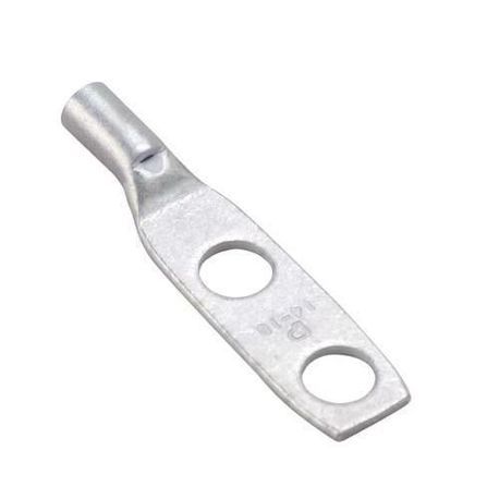Panduit® Pan-Lug™ LCD10-10A-L 2-Hole Lug Compression Connector With Window Lug, 14 to 10/12 AWG Solid/Stranded Conductor, #10 Stud, Tin Plated Copper