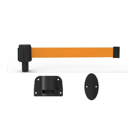 Banner Stakes PL4129 PLUS Wall Mount System, Blank Orange Polyester Banner, Includes: 1 PLUS Wall Mount Kit, 1 PLUS Banner Head, Belt Length 15 ft, Suitable for Indoor/Outdoor Use