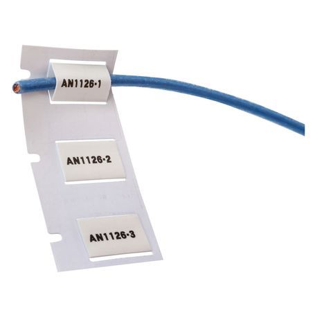 Brady® PermaSleeve® PS-250-2-WT Single Sided Wire Marker Sleeve, 2 in W, 16 to 8 AWG Wire, B-342 Polyolefin