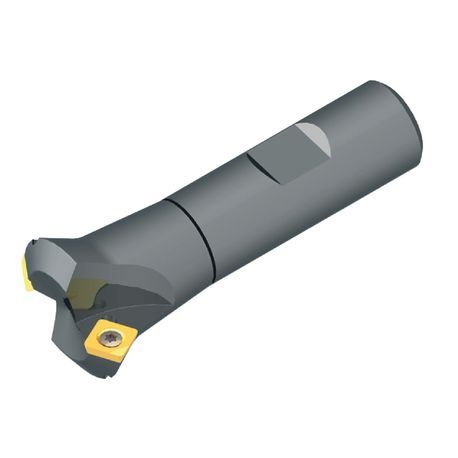 Kennametal® 1023680 Positive Indexable Chamfer Mill, 0.75 to 1.27 in Diameter Cutting, 3/4 in Shank Diameter, 3-1/4 in OAL, SDEB 26152 Insert, 0.136 in Maximum Depth of Cut, 60 deg Lead Angle, 2.0299 in Shank Length, No Through Coolant