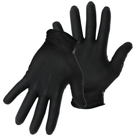 Boss® 1UH0088BM General Grade Disposable Gloves, M, Nitrile, Black, Powder-Free, Lightly Textured, 8 mil THK, Application Type: Automotive, Industrial and Sanitation