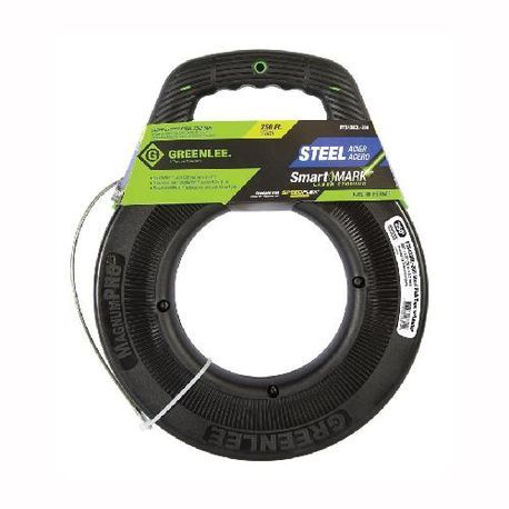 Greenlee® SmartMARK™ FTS438DL-250 Fish Tape With Speed Flex® Leader, 1/8 in W Tape, 250 ft Tape Length, Round Tape Profile, Steel Tape Material