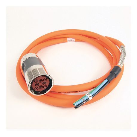Rockwell Automation SpeedTEC Cable, Motor Power Only, SpeedTec DIN Connector, Drive-end, Flying-lead, 10 AWG, Standard (Non-Flex), 3 Meters