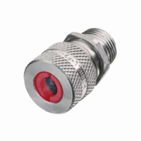 Wiring Device-Kellems SHC1021 Form 2 Standard Duty Straight Cord Connector, 1/2 in NPT Trade, 1 Conductor, Cable Openings: 0.19 to 0.25 in, Machined Aluminum