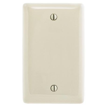 PREMISE WIRING NPJ13LA Mid-Size Blank Wallplate, 1 Gang, Nylon, Light Almond