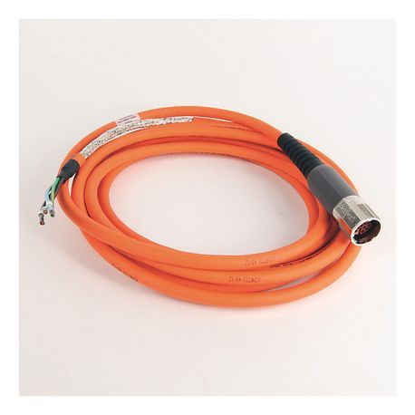 Rockwell Automation SpeedTEC Cable, Motor Power Only, SpeedTec DIN Connector, Drive-end, Flying-lead, 14 AWG, Standard (Non-Flex), 9 Meters