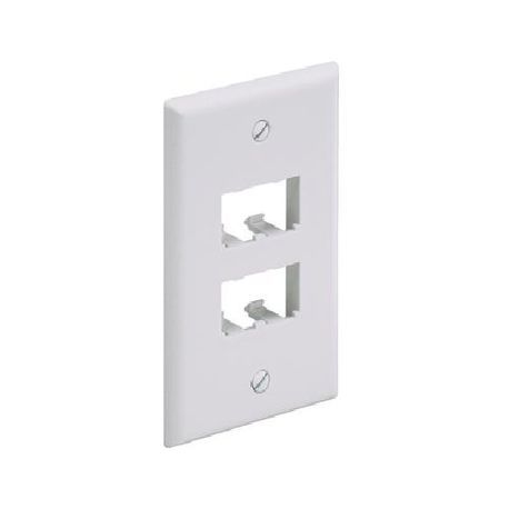 Panduit® Mini-Com® CFP4EI Classic Flat Vertical Faceplate, 1 Gangs, 4-1/2 in L x 2.75 in W, Flush Mount, ABS