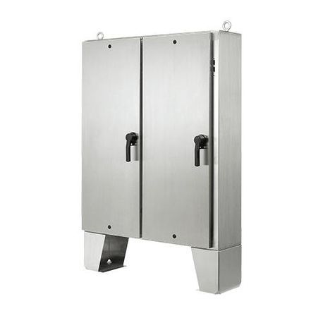 nVent HOFFMAN A60HX4912SSLPQT A4S2 2-Door Disconnect Enclosure, 60.06 in L x 49.31 in W x 12.06 in D, NEMA 4X, 304 Stainless Steel