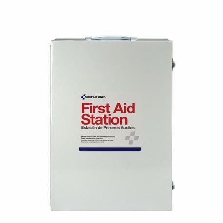 First Aid Only® 6175 Industrial First Aid Kit, Wall Mounting, 762 Components, Steel Case, 15-1/4 in H x 5-3/4 in W x 23 in D
