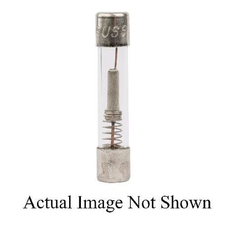 Edison MDQ-3 Small Dimension Time Delay Fuse With Nickel Plated Brass End Caps, 3 A, 250 VAC, 100 A Interrupt, Cylindrical Body