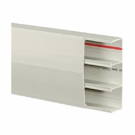Hubbell® Super Basetrak® PS3BC10 Non-Latching Non-Metallic Raceway, 10 ft L x 6.7 in W x 1.97 in H, 2 Channels, UV Stabilized PVC