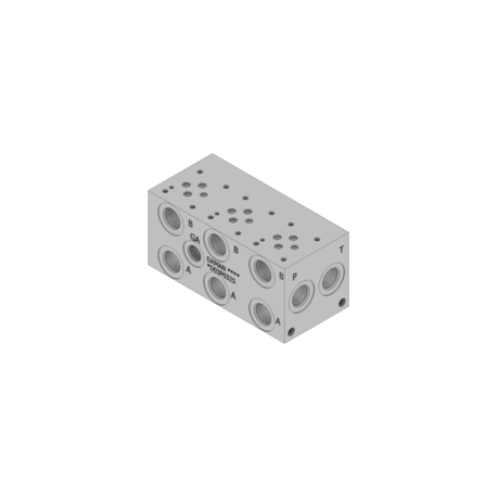 Daman® D03 Standard/High Flow Parallel Circuit Manifold, 3 Stations, 3500 psi, Aluminum