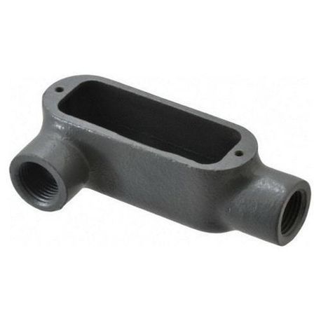 O-Z/Gedney LR67 Type LR Conduit Outlet Body, 2 in Hub, 7, 50 cu-in, Iron, Zinc Plated