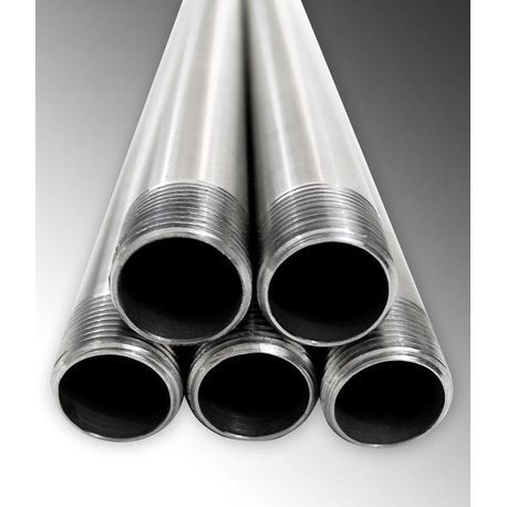 Calbrite™ S62010CT00 Threaded End Rigid Metal Conduit With Coupling, 2 in Trade, 2.067 in ID x 2-3/8 in OD, 10 ft L, 316 Stainless Steel