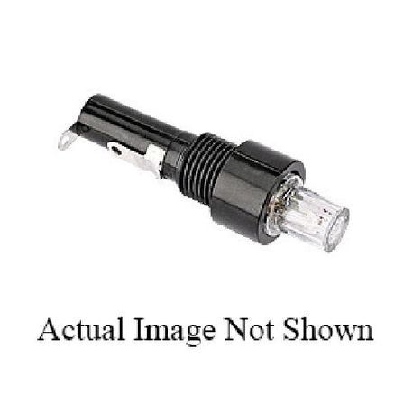 Bussmann HKL Octagon Knob Fuse Holder With Neon Indicator and Flanges, 250 VAC, 15 A, 4 Poles